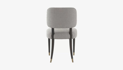 Cheltenham Dining Chair in Dark Cream Linen & Ebony Finish