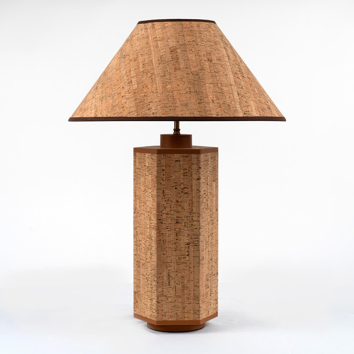 Ralf Hexagonal Lamp Leather and Cork