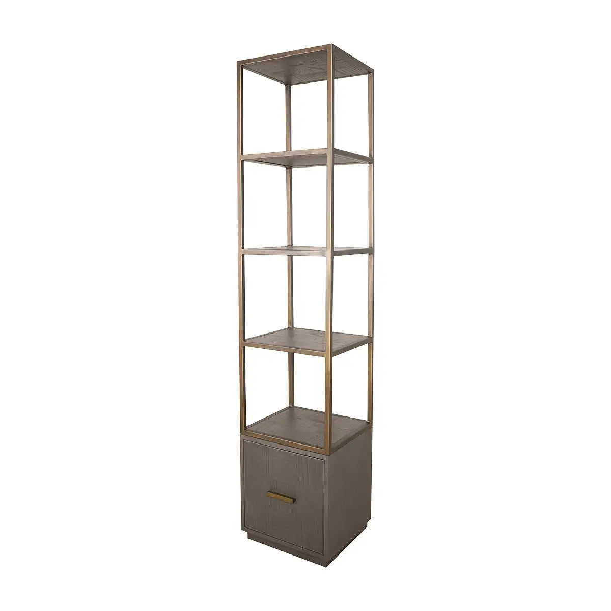 Renmin Bookcase Slim Grey Oak