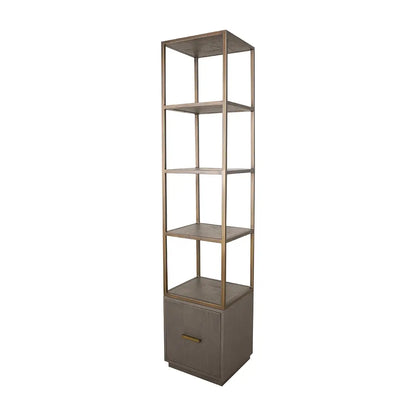 Renmin Bookcase Slim Grey Oak