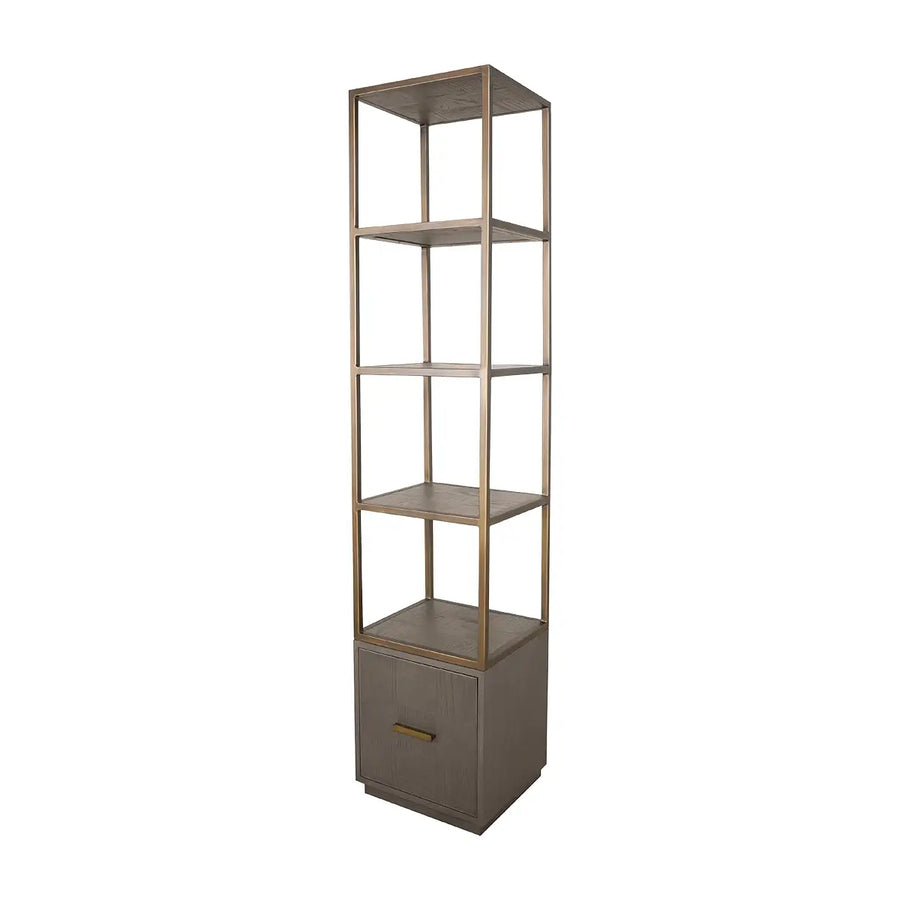 Renmin Bookcase Slim Grey Oak