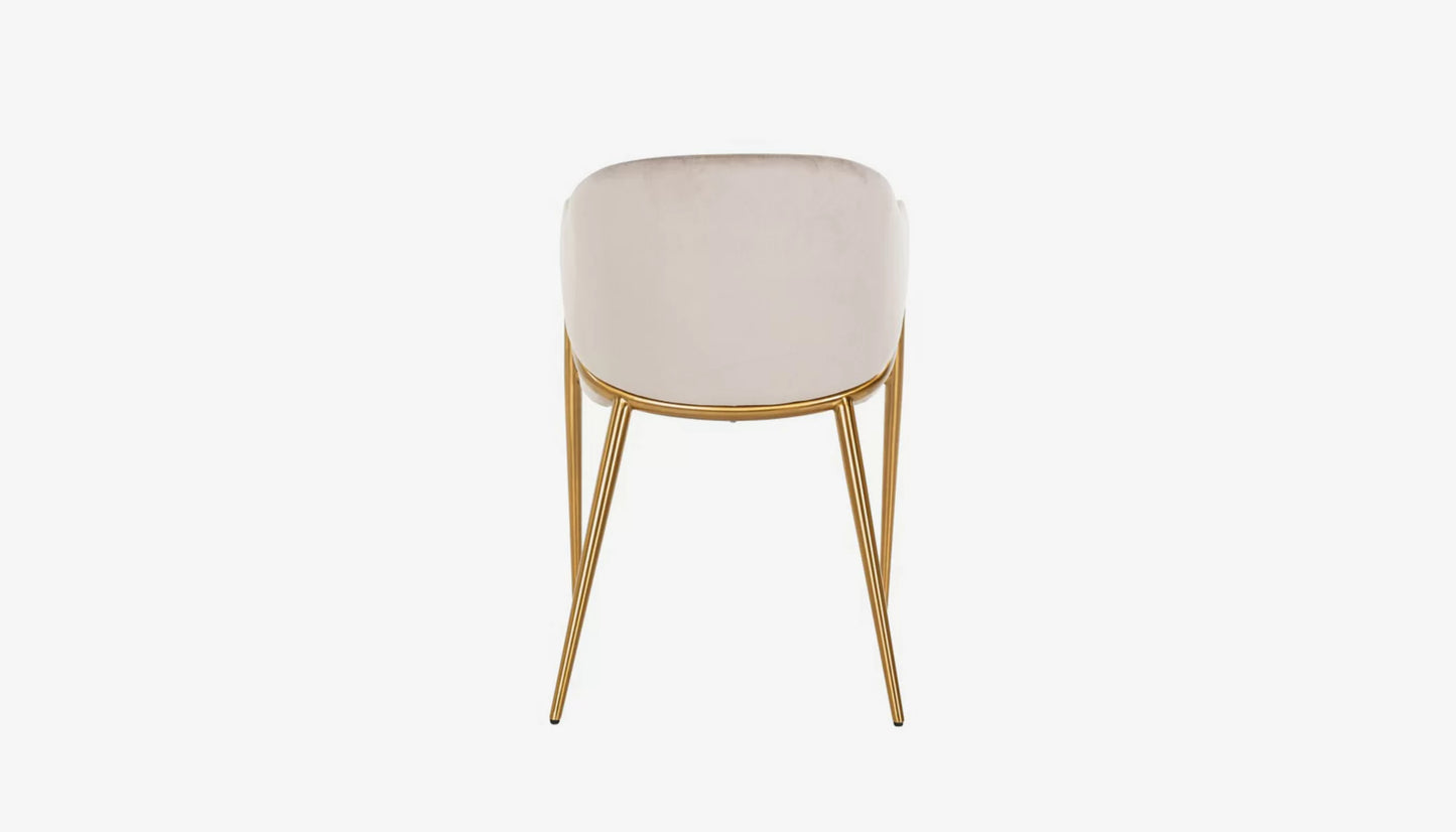 Gwen Carver Dining Chair in Khaki Velvet
