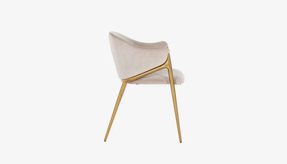 Gwen Carver Dining Chair in Khaki Velvet