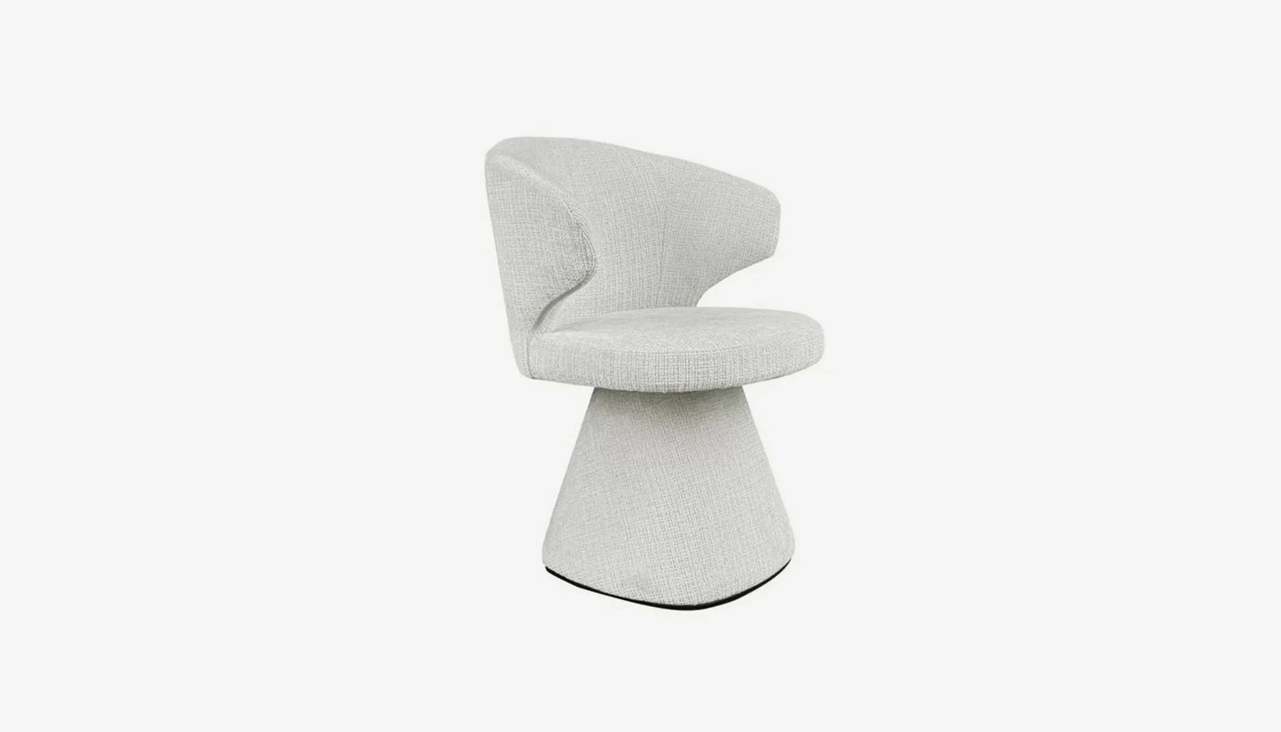 Gatsbi Accent Chair in Beige Chenille Fabric