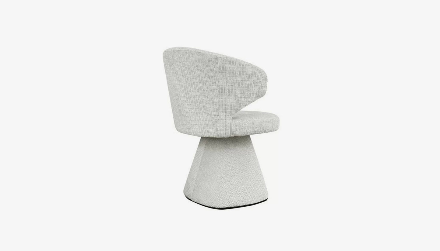 Gatsbi Accent Chair in Beige Chenille Fabric