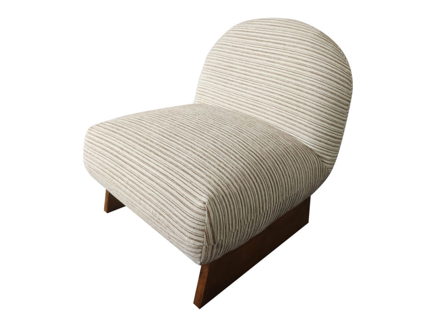 Sacco Natural Textured Stripe Armless Lounge Chair