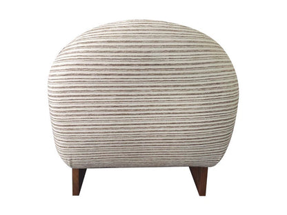 Sacco natural textured stripe armless lounge chair with wood frame