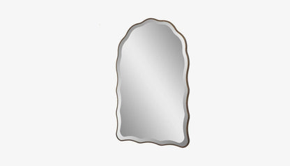 Irregular Wall Mirror in Antique Bronze Finish