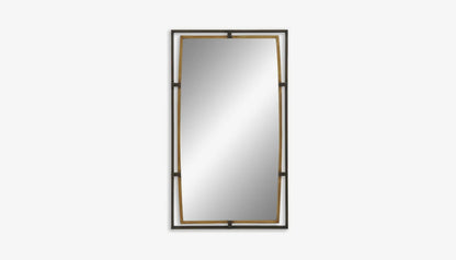 Parallel Wall Mirror in Rustic Bronze & Antique Gold Finish