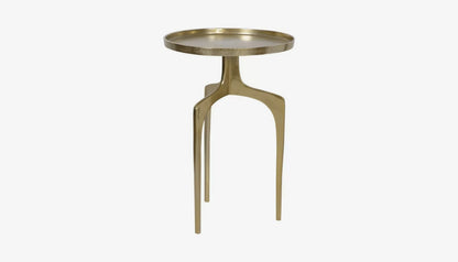 Tripod Side Table in Soft Gold Finish