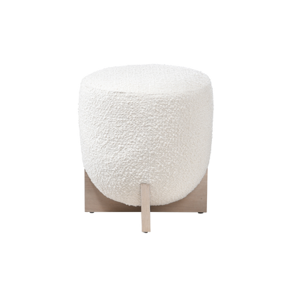 Whisper Round Ivory Stool