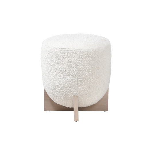 Whisper Round Ivory Stool