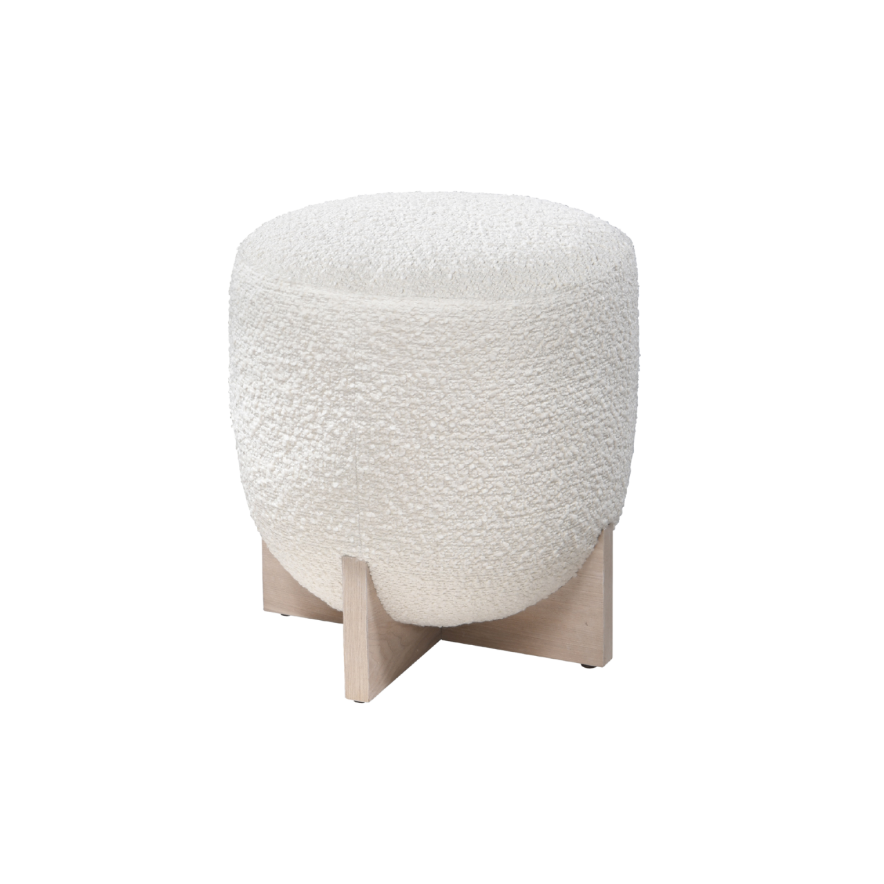 Whisper Round Ivory Stool