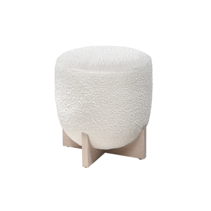 Whisper Round Ivory Stool
